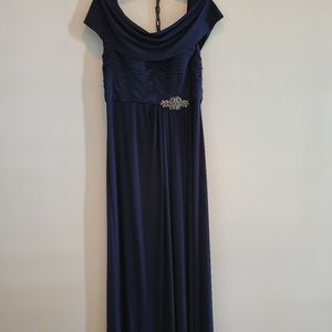 Alex Evening long navy blue formal dress size 14